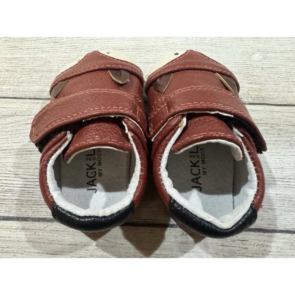 Adorable Jack and Lily Leather Baby Shoes My Mocs Fox Foxes EXCELLENT